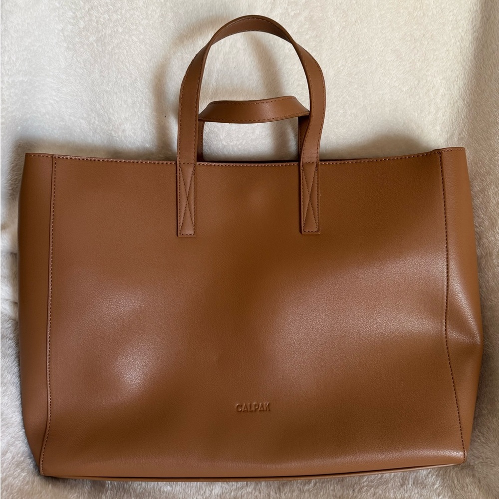 CALPAK Haven 16” Laptop Tote Bag in Toffee